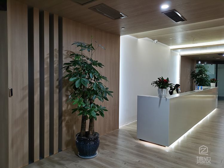 建筑公司辦公室木紋膜裝修案例展示-PVC裝飾貼膜